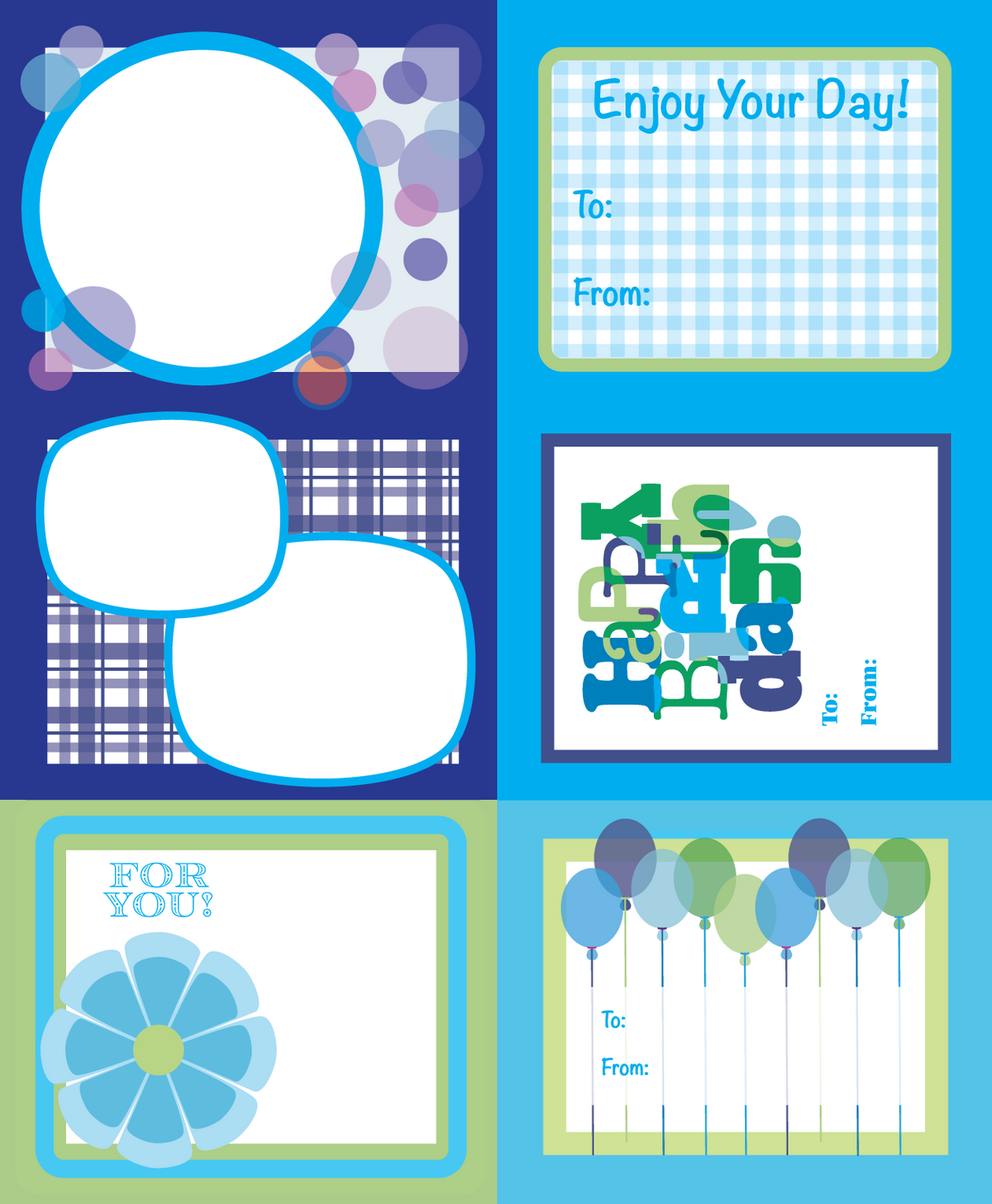 Everyday Gift Tags - Blue