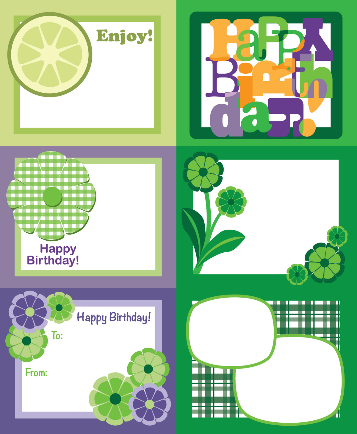 Everyday Gift Tags - Green