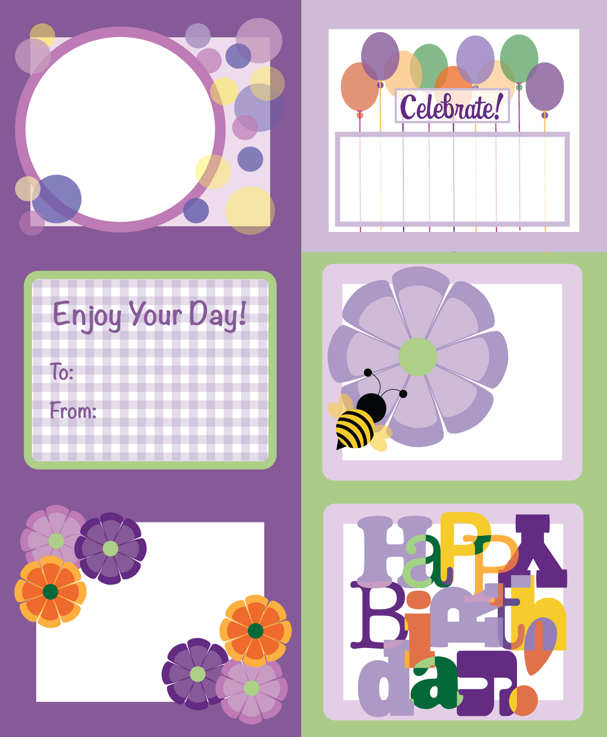 Everyday Gift Tags - Purple