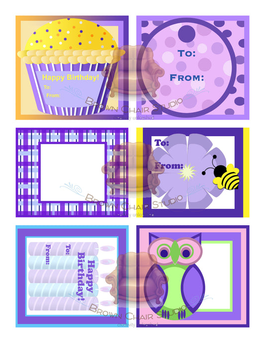 Everyday Gift Tags - Purple